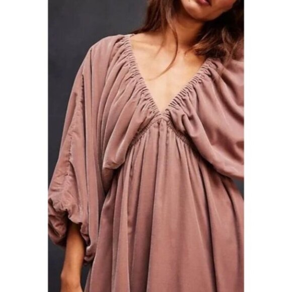 Free People Portia Velvet Mini Dress Size Small NWT MSRP: $128 - Picture 2 of 8